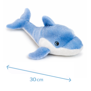 PELUCHE DELFINO GRS CM. 30 PLASTICA RECICLATA LELLY - 800058