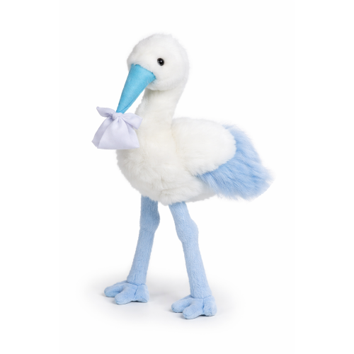 PELUCHE CICOGNA CELESTE NEONATO CM.27 PUPAZZO - 786001/1