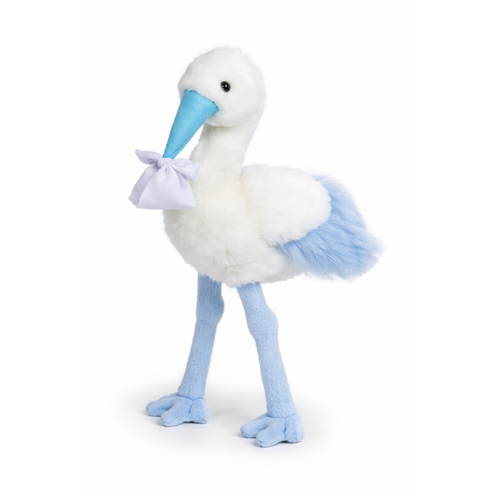 PELUCHE CICOGNA CELESTE NEONATO CM.27 PUPAZZO - 786001/1