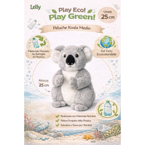 PELUCHE KOALA GRS CM. 25 PLASTICA RECICLATA LELLY - 800060