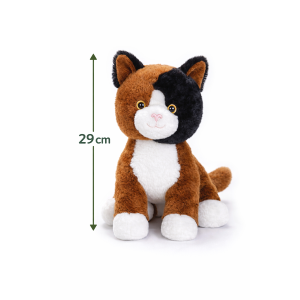 PELUCHE GATTO MARRONE GRS CM. 30 PLASTICA RECICLATA LELLY - 800201/3