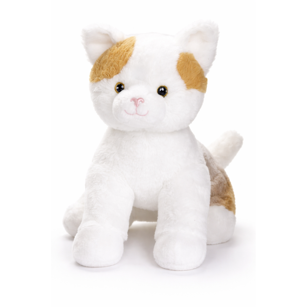 PELUCHE GATTO BIANCO GRS CM. 30 PLASTICA RECICLATA LELLY - 800201/2