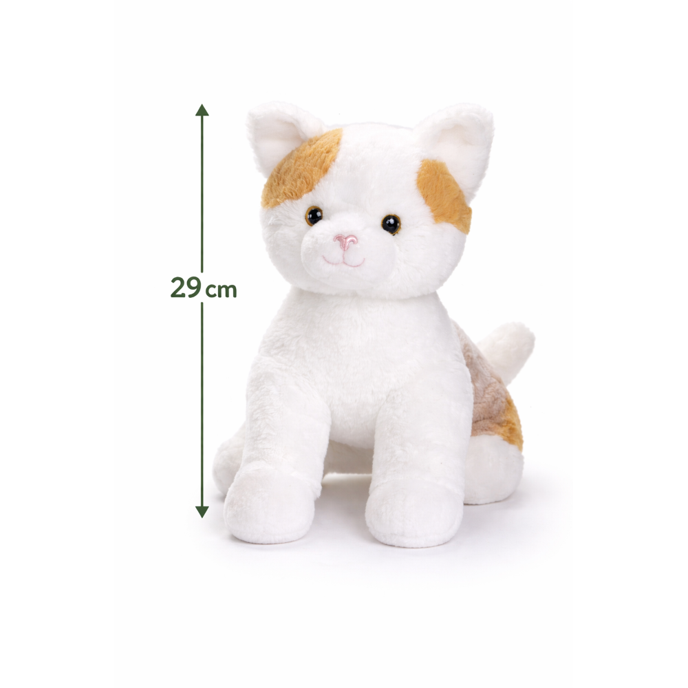 PELUCHE GATTO BIANCO GRS CM. 30 PLASTICA RECICLATA LELLY - 800201/2