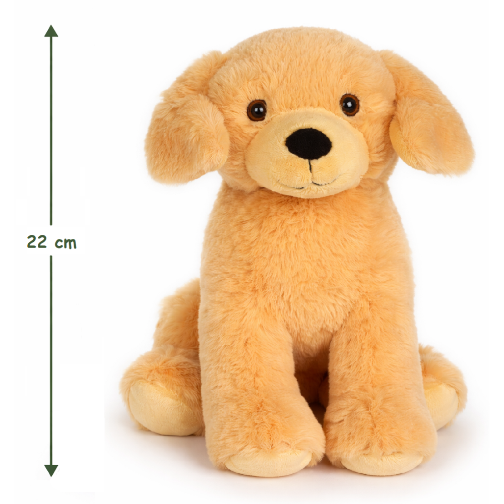PELUCHE CANE GOLDEN RETRIEVER GRS CM. 25 PLASTICA RECICLATA LELLY - 800202