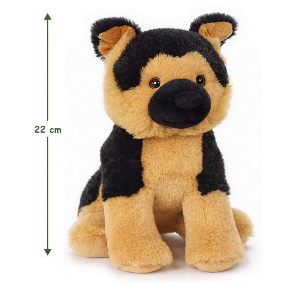 PELUCHE CANE PASTORE TEDESCO GRS CM. 25 PLASTICA RECICLATA LELLY - 800206