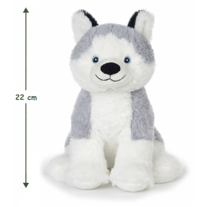 PELUCHE CANE HUSKY GRS CM. 25 PLASTICA RECICLATA LELLY - 800208