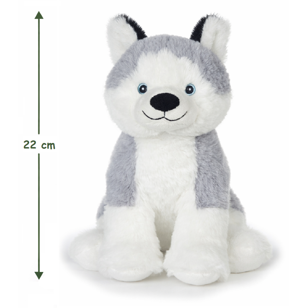 PELUCHE CANE HUSKY GRS CM. 25 PLASTICA RECICLATA LELLY - 800208
