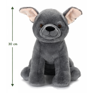 PELUCHE CANE FRENCH BULLDOG GRS CM. 30 PLASTICA RECICLATA LELLY - 800213