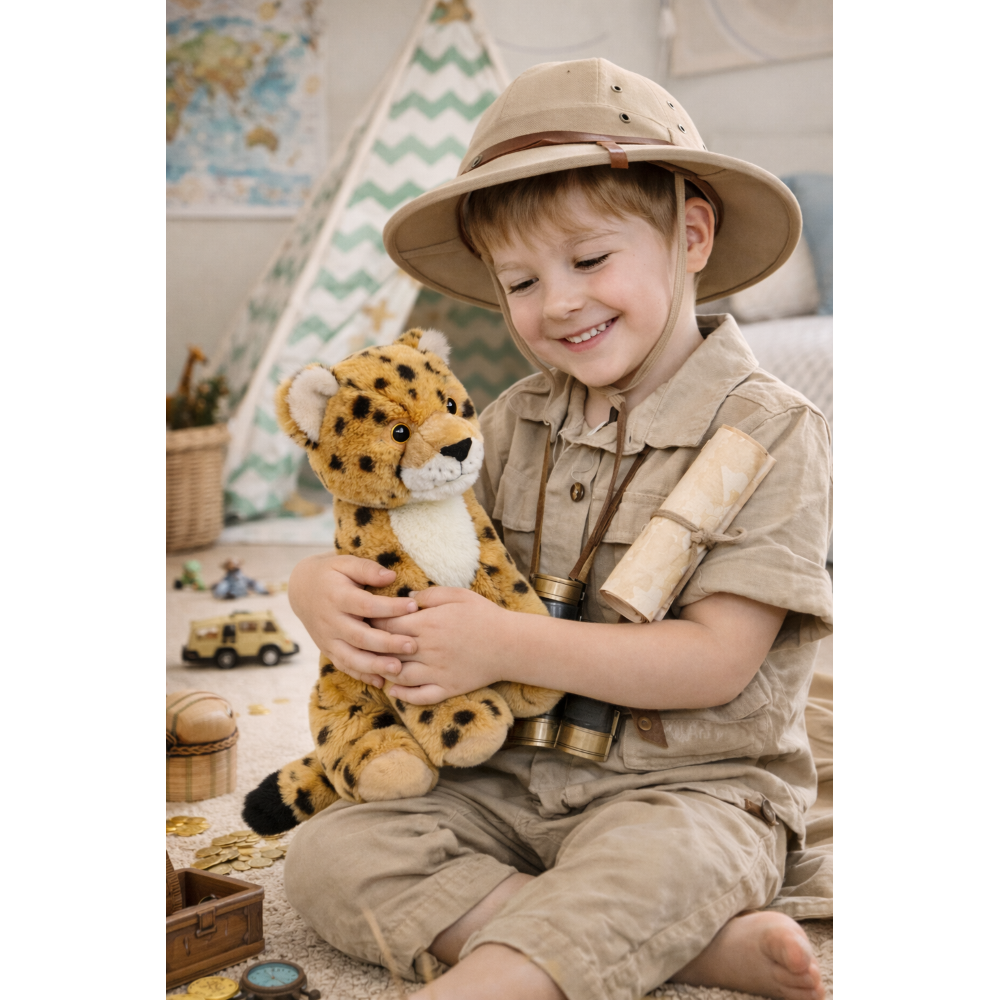 PELUCHE GHEPARDO GRS CM. 30 PLASTICA RECICLATA LELLY - 800065