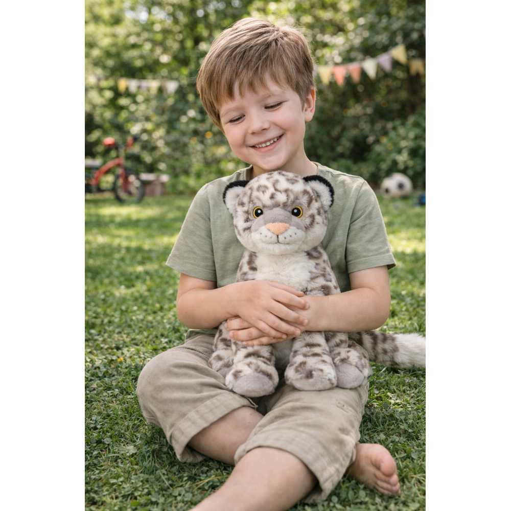 PELUCHE LEOPARDO DELLE NEVI GRS CM. 30 PLASTICA RECICLATA LELLY - 800067