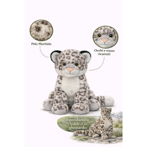 PELUCHE LEOPARDO DELLE NEVI GRS CM. 30 PLASTICA RECICLATA LELLY - 800067