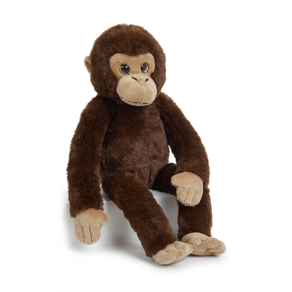 PELUCHE SCIMMIA CON VELCRO 39 CM PUPAZZO REALIZZATO IN PLASTICA RECICLATA - 800235/2
