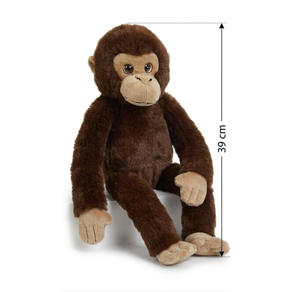 PELUCHE SCIMMIA CON VELCRO 39 CM PUPAZZO REALIZZATO IN PLASTICA RECICLATA - 800235/2