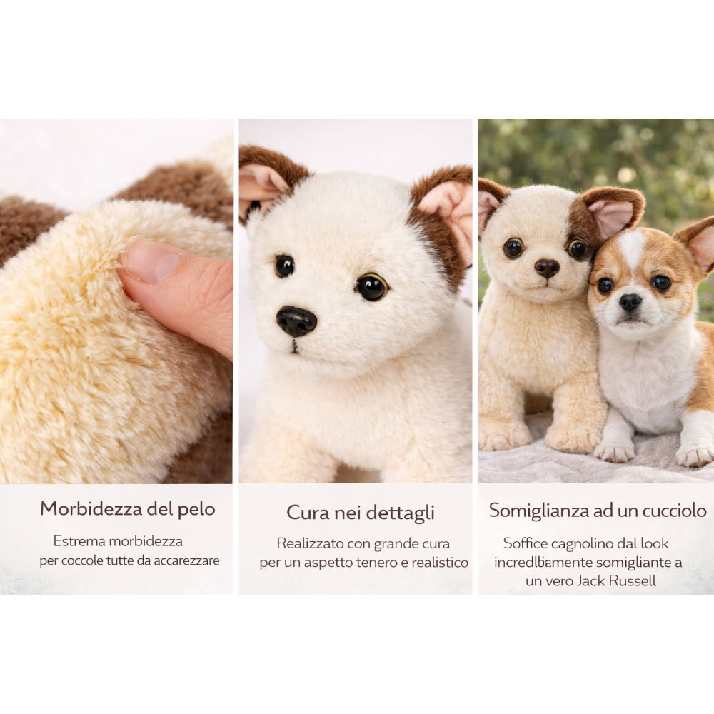 PELUCHE JACK RUSSELL CM 25 PUPAZZO PER BAMBINI LELLY - 642308