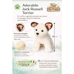 PELUCHE JACK RUSSELL CM 25 PUPAZZO PER BAMBINI LELLY - 642308