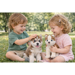 PELUCHE HUSKY CM 25 PUPAZZO PER BAMBINI LELLY - 642308