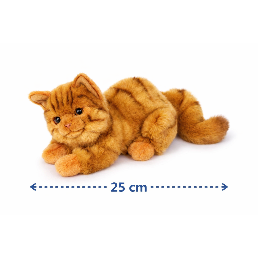 PELUCHE GATTO MILU CM 25 PUPAZZO GATTO ARANCIONE PER BAMBINI LELLY - 631904
