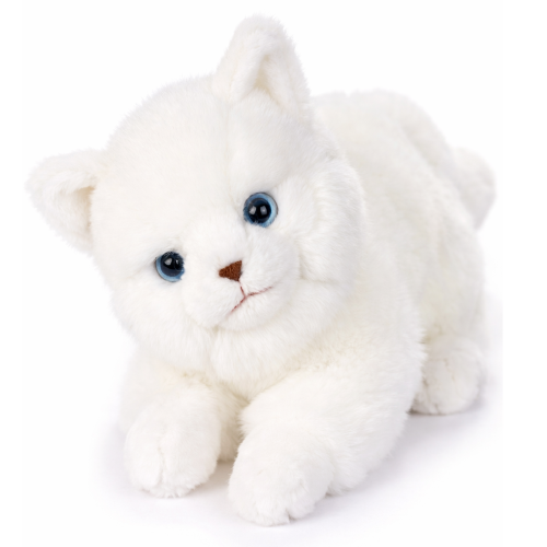 PELUCHE GATTO MILU CM 25 PUPAZZO GATTO BIANCO PER BAMBINI LELLY - 631904