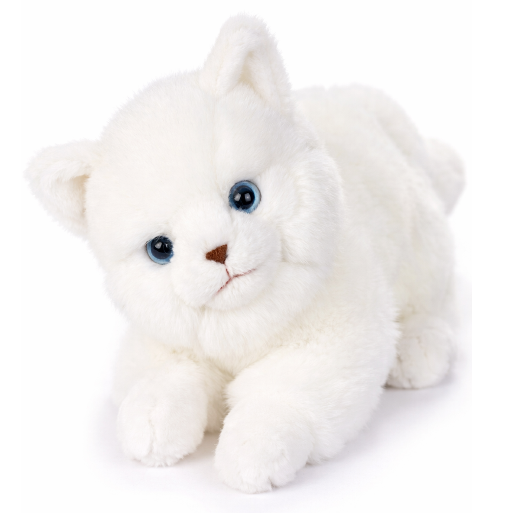 PELUCHE GATTO MILU CM 25 PUPAZZO GATTO BIANCO PER BAMBINI LELLY - 631904