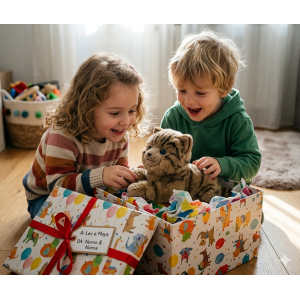PELUCHE GATTO MILU CM 25 PUPAZZO GATTO GRIGIO PER BAMBINI LELLY - 631904