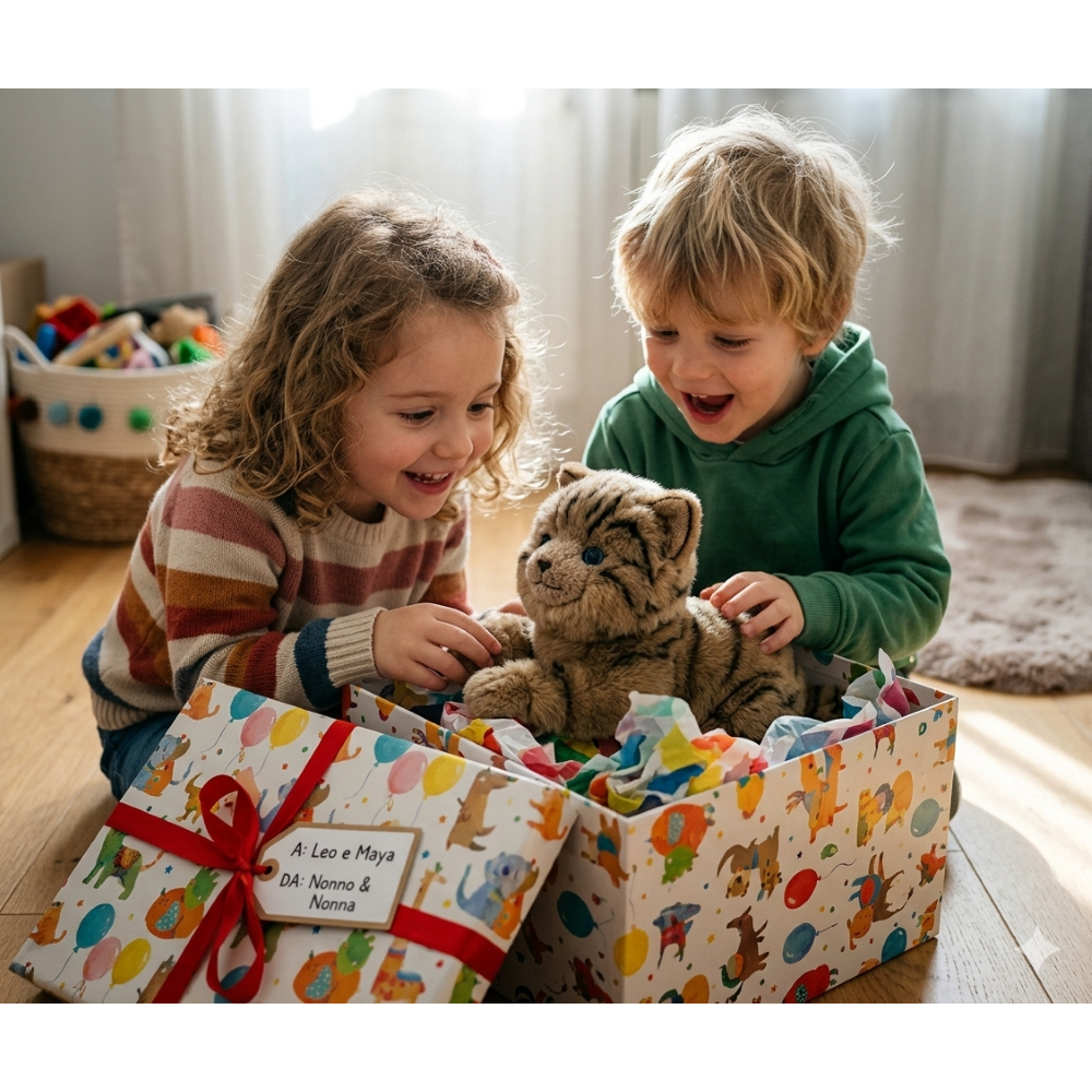PELUCHE GATTO MILU CM 25 PUPAZZO GATTO GRIGIO PER BAMBINI LELLY - 631904