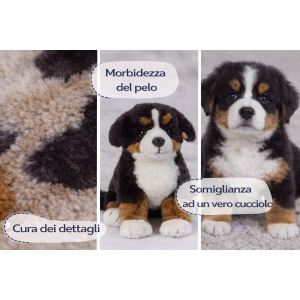 PELUCHE CANE BERNESE CM 25 PUPAZZO CUCCIOLO PER BAMBINI LELLY - 642309
