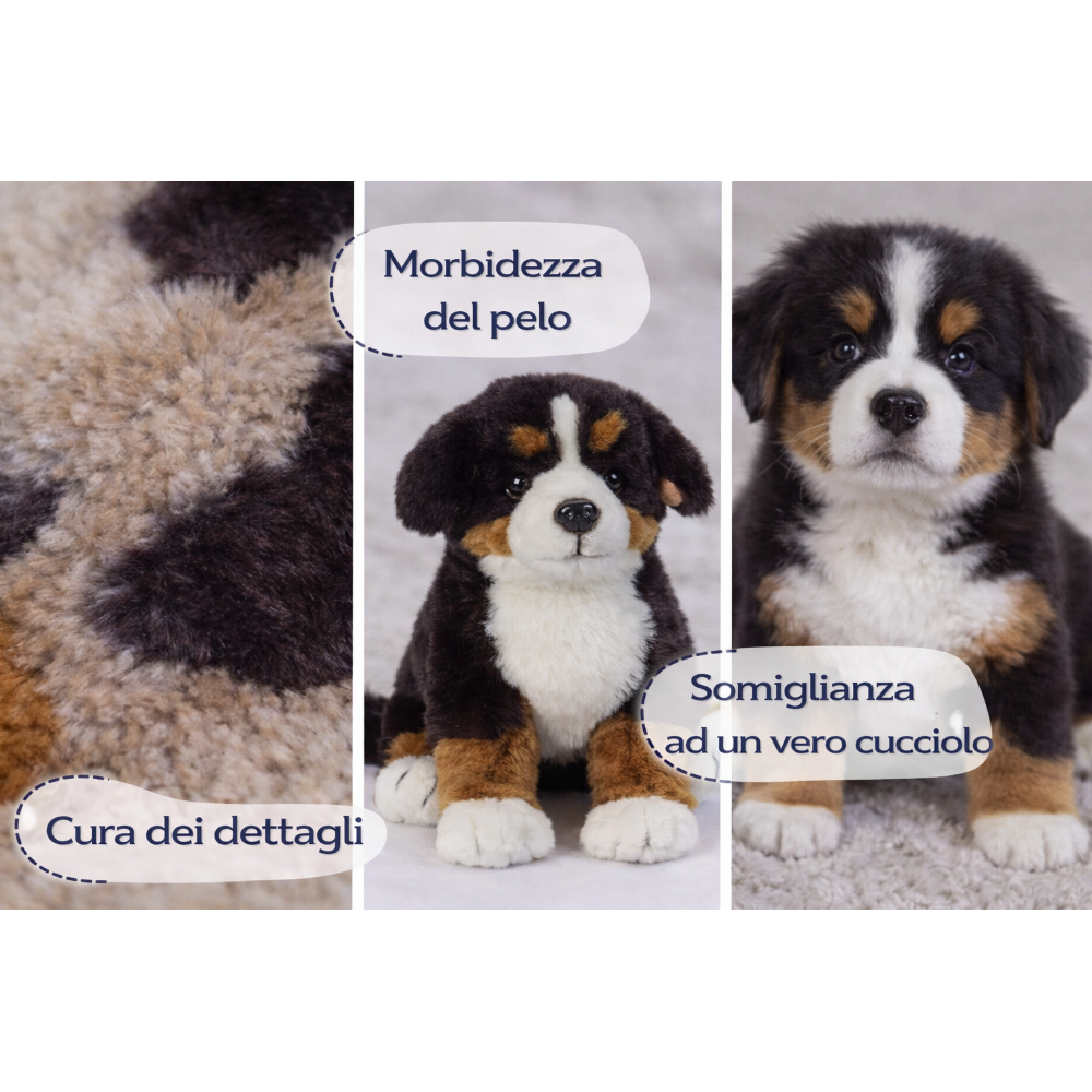 PELUCHE CANE BERNESE CM 25 PUPAZZO CUCCIOLO PER BAMBINI LELLY - 642309