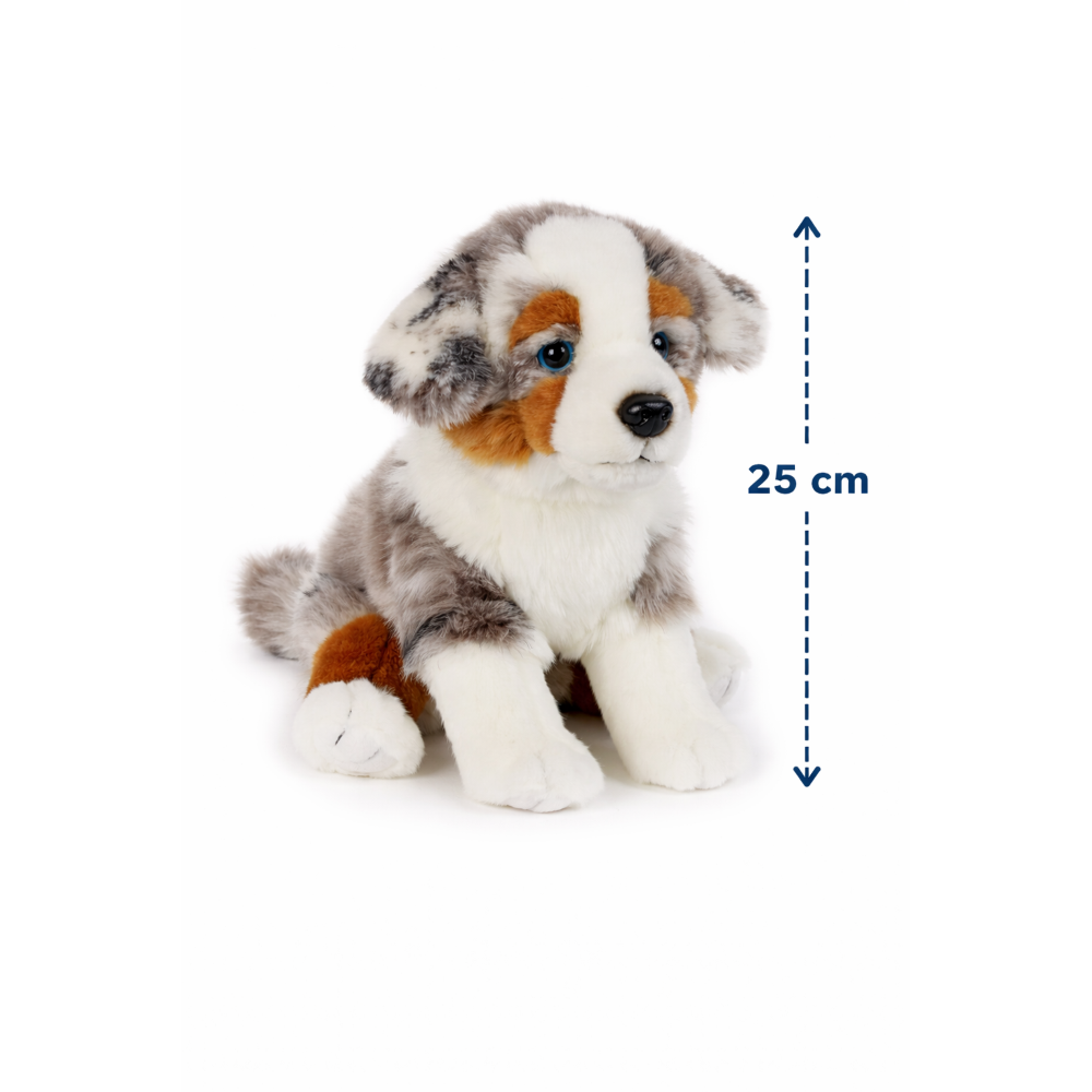 PELUCHE CANE PASTORE AUSTRALIANO CM 25 PUPAZZO CUCCIOLO PER BAMBINI LELLY - 642310
