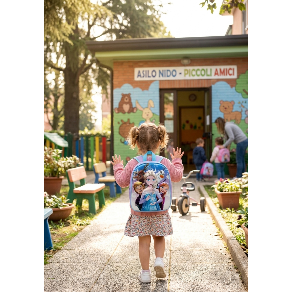 ZAINO ASILO 3D FROZEN DISNEY IMMAGINE A RILIEVO BORSA SCUOLA TEMPO LIBERO - 1000EVA314228
