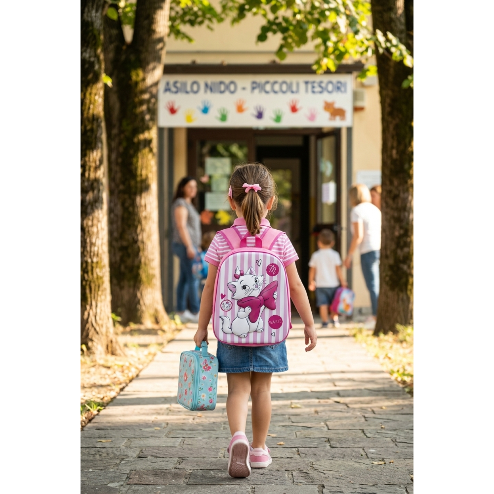 ZAINO ASILO 3D MARIE GLI ARISTOGATTI DISNEY IMMAGINE A RILIEVO BORSA SCUOLA TEMPO LIBERO - 1000EVA312305