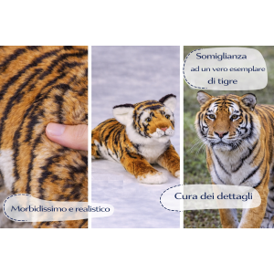 PELUCHE TIGRE CM 32 PUPAZZO PER BAMBINI LELLY - 650011