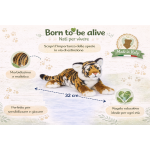 PELUCHE TIGRE CM 32 PUPAZZO PER BAMBINI LELLY - 650011