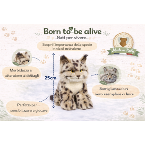 PELUCHE LINCE CM 25 PUPAZZO PER BAMBINI LELLY - 650021