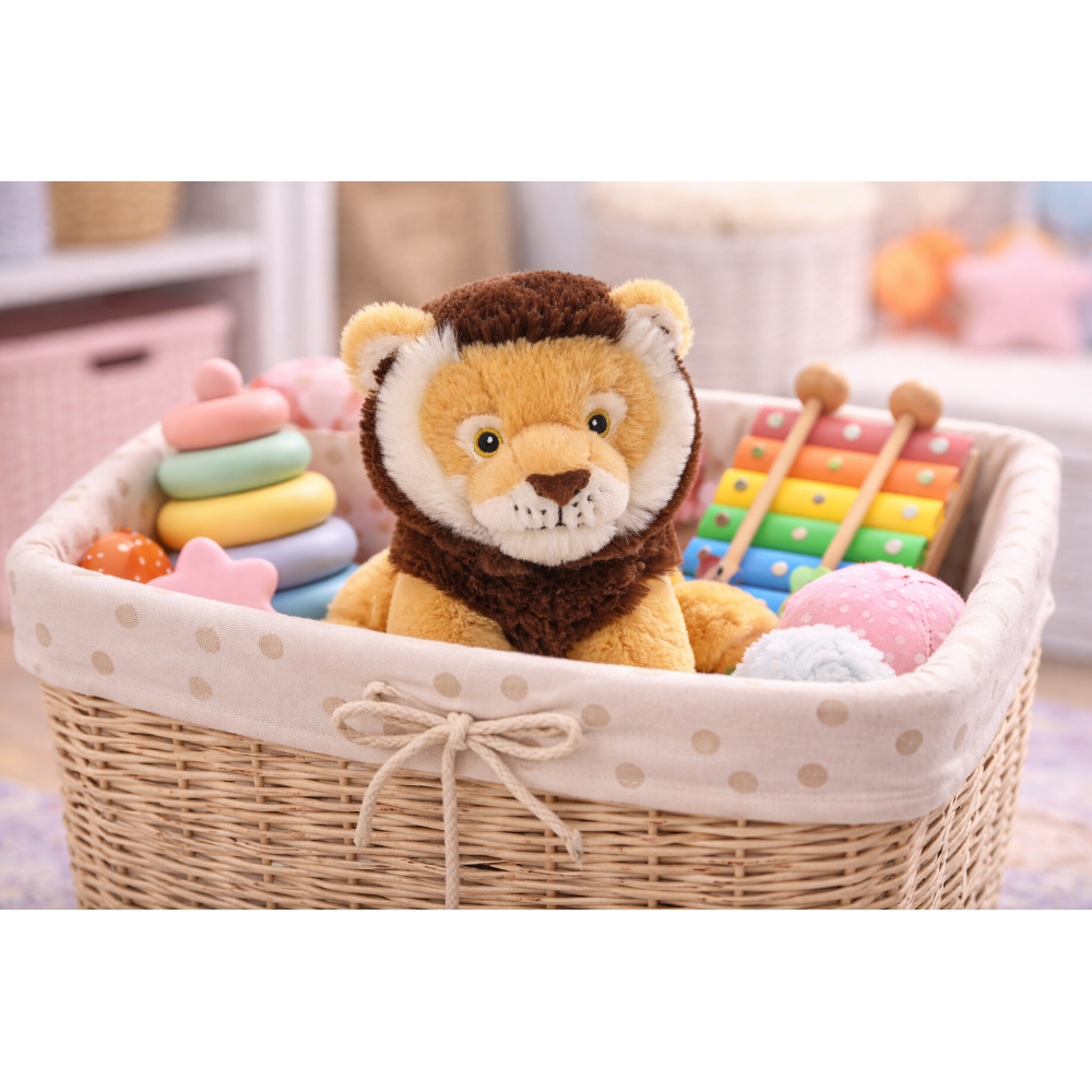 PELUCHE LEONE GRS CM. 25 PLASTICA RECICLATA LELLY - 800068