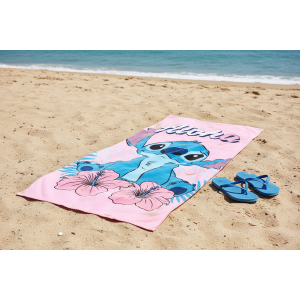 TELO MARE STITCH DISNEY 140 X 70 CM IN COTONE ASCIUGAMANO BAMBINI PER SPIAGGIA PISCINA - EZ18082