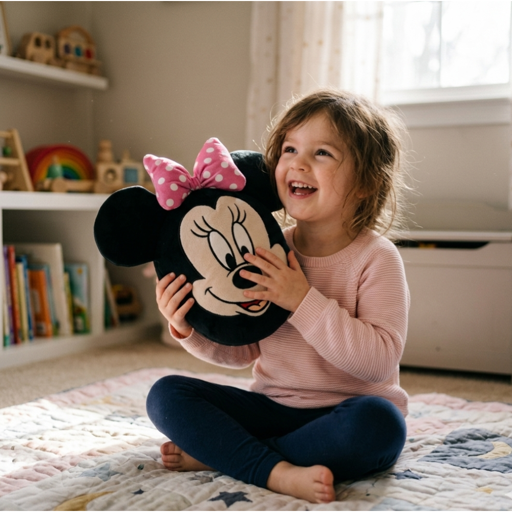 CUSCINO SQUISHY MINNIE DISNEY MORBIDO PELUCHE 3D 25 CM ACCESSORIO DECORATIVO CAMERETTA - MIN36-5204