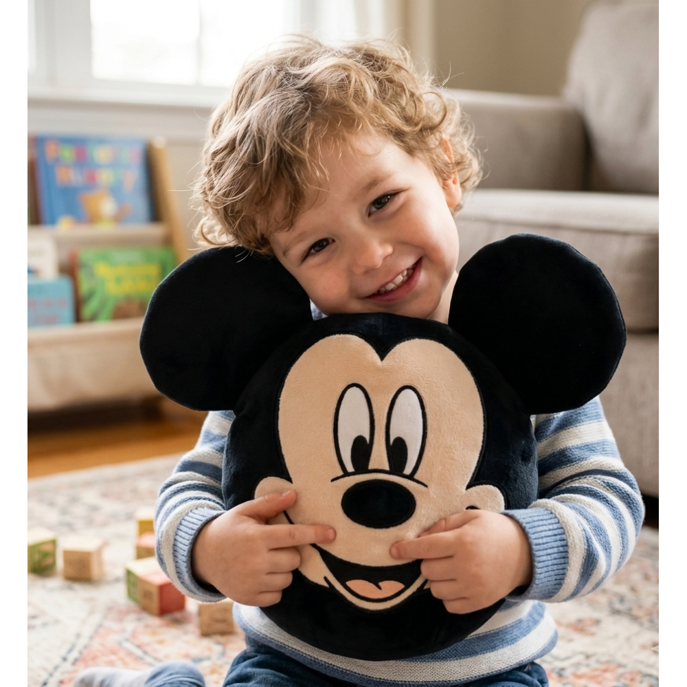 CUSCINO SQUISHY TOPOLINO DISNEY MORBIDO PELUCHE 3D 25 CM ACCESSORIO DECORATIVO CAMERETTA - MIC36-5205