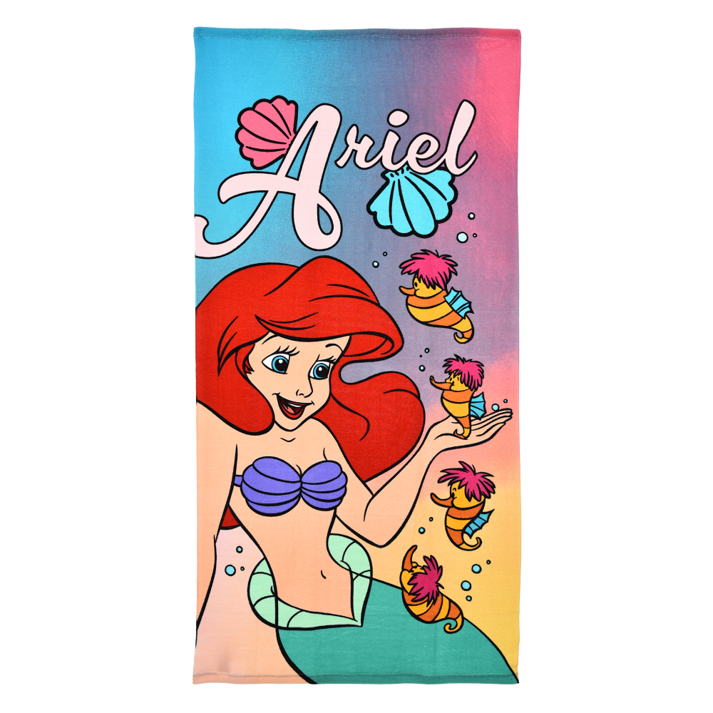 TELO MARE LA SIRENETTA ARIEL DISNEY MICROFIBRA ASCIUGAMANO BAMBINE IDEALE SPIAGGIA PISCINA - EZ18016