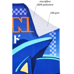 TELO MARE SONIC THE HEDGEHOG MICROFIBRA ASCIUGAMANO BAMBINI IDEALE SPIAGGIA PISCINA - EZ18142