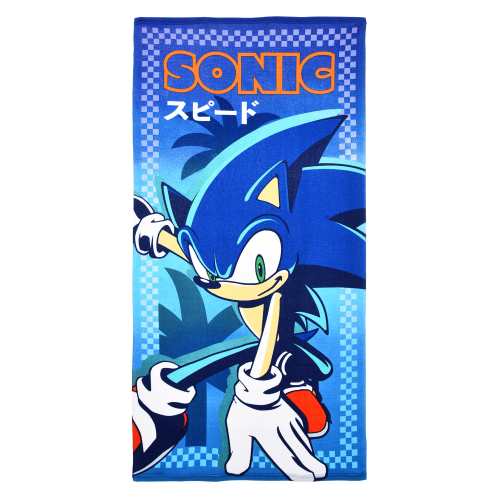 TELO MARE SONIC THE HEDGEHOG MICROFIBRA ASCIUGAMANO BAMBINI IDEALE SPIAGGIA PISCINA - EZ18142