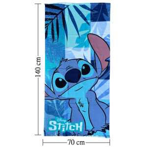 TELO MARE STITCH DISNEY ASCIUGAMANO PER BAMBINI IN MICROFIBRA CM 140X70 - LIL37-6015