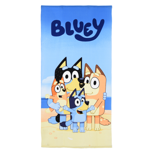 TELO MARE BLUEY BINGO MICROFIBRA ASCIUGAMANO BAMBINI IDEALE SPIAGGIA PISCINA - EZ18114
