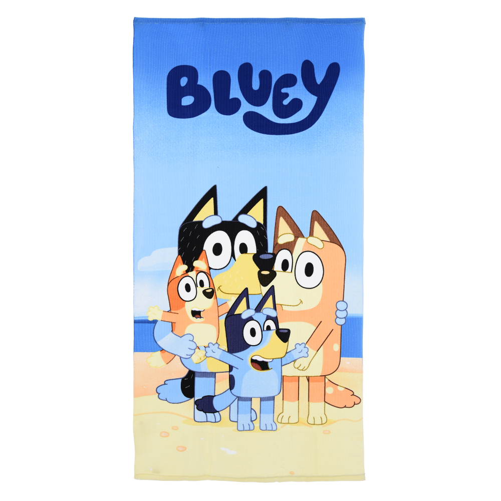 TELO MARE BLUEY BINGO MICROFIBRA ASCIUGAMANO BAMBINI IDEALE SPIAGGIA PISCINA - EZ18114