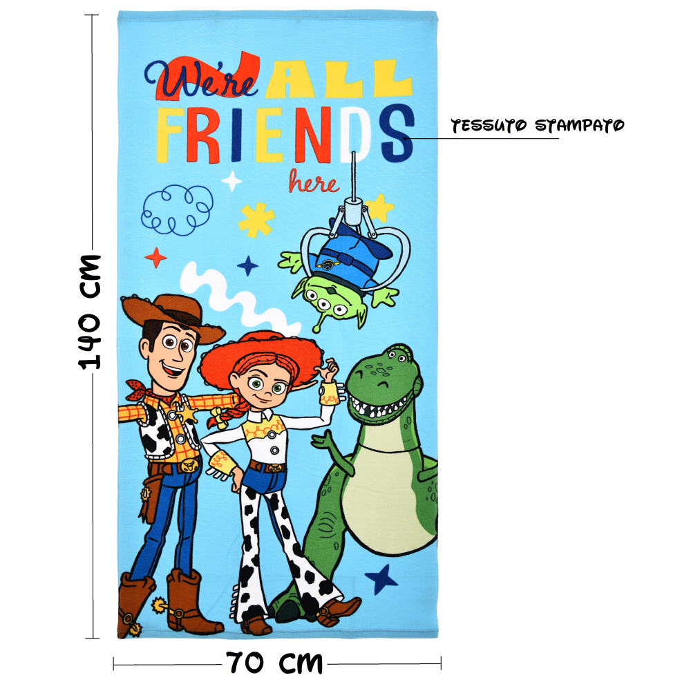 TELO MARE TOY STORY DISNEY PIXAR MICROFIBRA ASCIUGAMANO BAMBINI IDEALE SPIAGGIA PISCINA - EZ18211