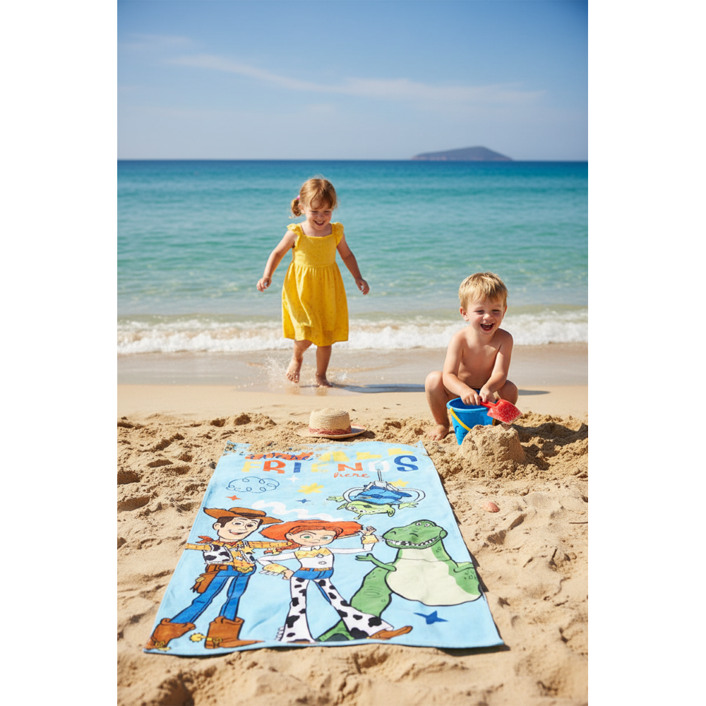 TELO MARE TOY STORY DISNEY PIXAR MICROFIBRA ASCIUGAMANO BAMBINI IDEALE SPIAGGIA PISCINA - EZ18211