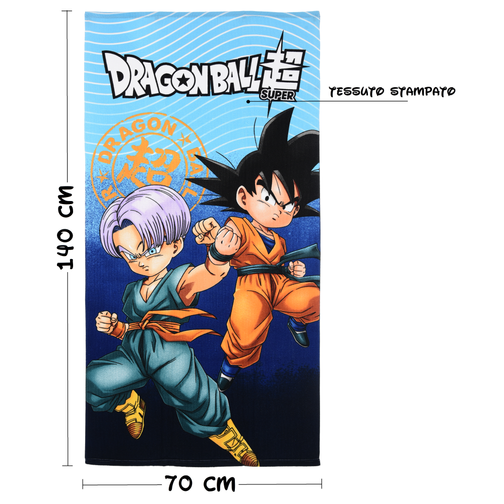 TELO MARE DRAGON BALL SUPER IN MICROFIBRA ASCIUGAMANO BAMBINI IDEALE SPIAGGIA PISCINA - EZ18120