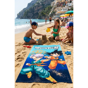 TELO MARE DRAGON BALL SUPER IN MICROFIBRA ASCIUGAMANO BAMBINI IDEALE SPIAGGIA PISCINA - EZ18120