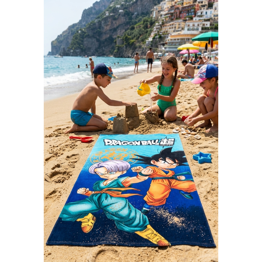 TELO MARE DRAGON BALL SUPER IN MICROFIBRA ASCIUGAMANO BAMBINI IDEALE SPIAGGIA PISCINA - EZ18120