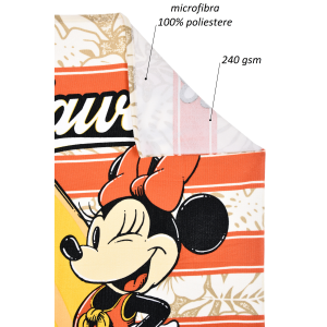 TELO MARE MINNIE DISNEY ASCIUGAMANO PER ADULTI IN MICROFIBRA 170X90 CM SPIAGGIA PISCINA - EZ37001
