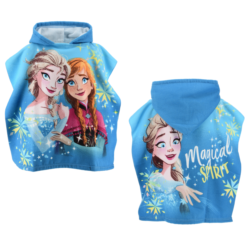 PONCHO MARE FROZEN DISNEY MICROFIBRA ACCAPPATOIO CON CAPPUCCIO 110X55 CM - EZ18058